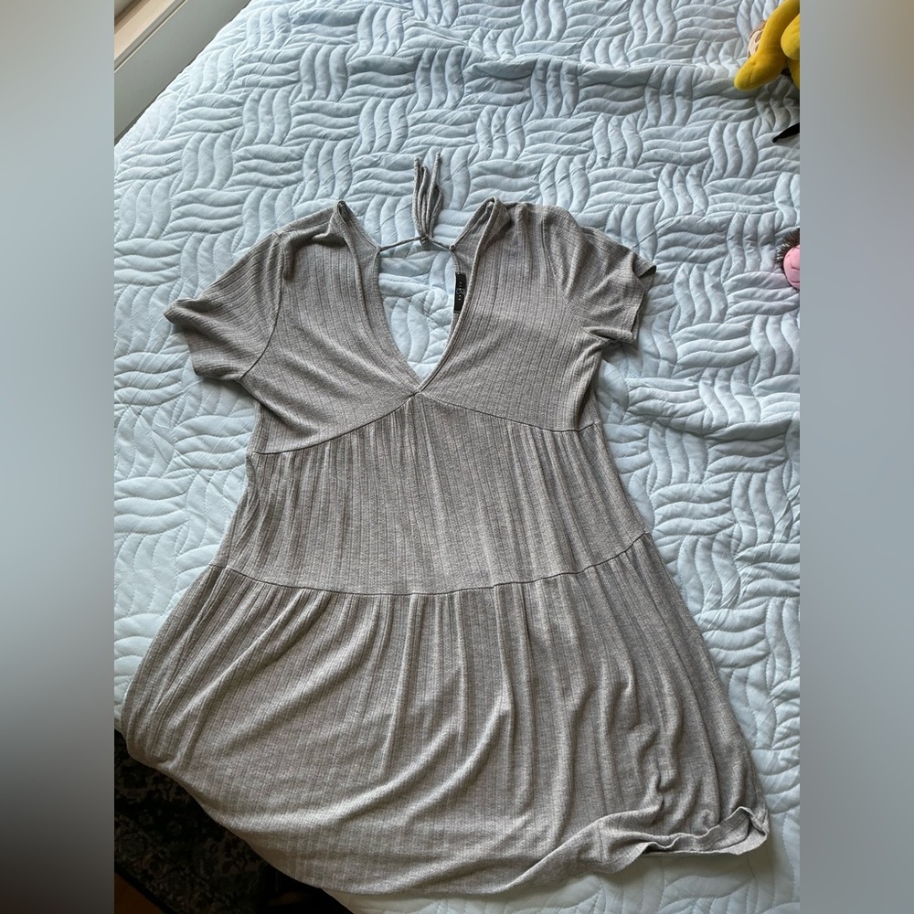 21 Saints Gray Short Sleeve Dress